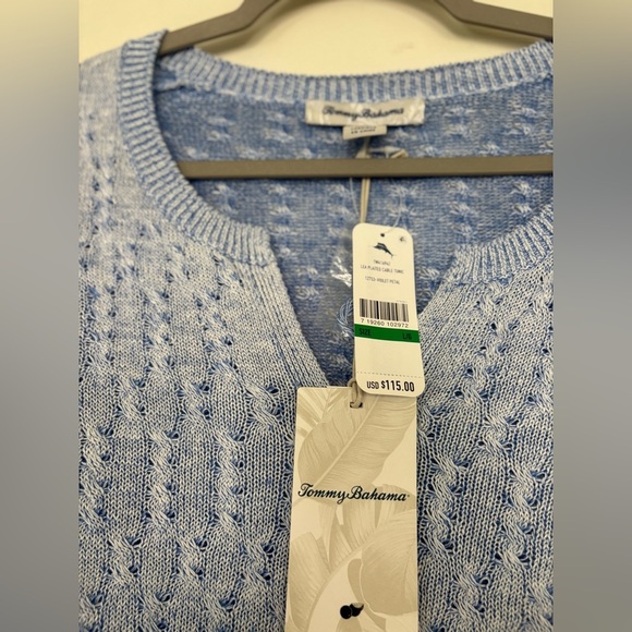 Tommy Bahama Lea Plaited Cable Sweater size Large NEW - Picture 2 of 2